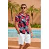 imageCOOFANDY Mens Hawaiian Shirt Short Sleeve Floral Button Down Shirts Tropical Summer Beach Shirts Camp Collar ShirtNavyfloral
