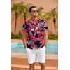 imageCOOFANDY Mens Hawaiian Shirt Short Sleeve Floral Button Down Shirts Tropical Summer Beach Shirts Camp Collar ShirtNavyfloral