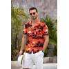imageCOOFANDY Mens Hawaiian Shirt Short Sleeve Floral Button Down Shirts Tropical Summer Beach Shirts Camp Collar ShirtRedisland Sunset
