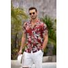 imageCOOFANDY Mens Hawaiian Shirt Short Sleeve Floral Button Down Shirts Tropical Summer Beach Shirts Camp Collar ShirtRedleaf