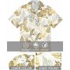imageCOOFANDY Mens Hawaiian Shirt Short Sleeve Floral Button Down Shirts Tropical Summer Beach Shirts Camp Collar ShirtW Palm Leaf