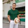 imageCOOFANDY Mens Knit Polo Shirts Casual Short Sleeve Button Down Polo Shirt Classic Golf ShirtsDark Green