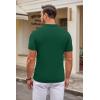 imageCOOFANDY Mens Knit Polo Shirts Casual Short Sleeve Button Down Polo Shirt Classic Golf ShirtsDark Green