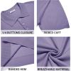 imageCOOFANDY Mens Knit Polo Shirts Casual Short Sleeve Button Down Polo Shirt Classic Golf ShirtsLight Purple