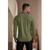 imageCOOFANDY Mens Muscle Fit Dress Shirts WrinkleFree Long Sleeve Casual Button Down ShirtsArmy Green