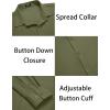 imageCOOFANDY Mens Muscle Fit Dress Shirts WrinkleFree Long Sleeve Casual Button Down ShirtsArmy Green