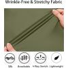 imageCOOFANDY Mens Muscle Fit Dress Shirts WrinkleFree Long Sleeve Casual Button Down ShirtsArmy Green