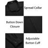 imageCOOFANDY Mens Muscle Fit Dress Shirts WrinkleFree Long Sleeve Casual Button Down ShirtsBlack