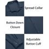 imageCOOFANDY Mens Muscle Fit Dress Shirts WrinkleFree Long Sleeve Casual Button Down ShirtsDark Blue