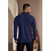 imageCOOFANDY Mens Muscle Fit Dress Shirts WrinkleFree Long Sleeve Casual Button Down ShirtsDeep Blue