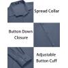 imageCOOFANDY Mens Muscle Fit Dress Shirts WrinkleFree Long Sleeve Casual Button Down ShirtsDenim Blue