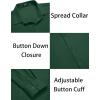 imageCOOFANDY Mens Muscle Fit Dress Shirts WrinkleFree Long Sleeve Casual Button Down ShirtsGreen