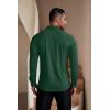 imageCOOFANDY Mens Muscle Fit Dress Shirts WrinkleFree Long Sleeve Casual Button Down ShirtsGreen