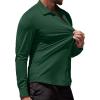 imageCOOFANDY Mens Muscle Fit Dress Shirts WrinkleFree Long Sleeve Casual Button Down ShirtsGreen