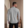 imageCOOFANDY Mens Muscle Fit Dress Shirts WrinkleFree Long Sleeve Casual Button Down ShirtsLight Grey