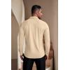 imageCOOFANDY Mens Muscle Fit Dress Shirts WrinkleFree Long Sleeve Casual Button Down ShirtsLight Khaki
