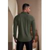 imageCOOFANDY Mens Muscle Fit Dress Shirts WrinkleFree Long Sleeve Casual Button Down ShirtsOlive Green