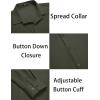 imageCOOFANDY Mens Muscle Fit Dress Shirts WrinkleFree Long Sleeve Casual Button Down ShirtsOlive Green
