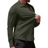 imageCOOFANDY Mens Muscle Fit Dress Shirts WrinkleFree Long Sleeve Casual Button Down ShirtsOlive Green