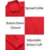 imageCOOFANDY Mens Muscle Fit Dress Shirts WrinkleFree Long Sleeve Casual Button Down ShirtsRed