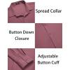imageCOOFANDY Mens Muscle Fit Dress Shirts WrinkleFree Long Sleeve Casual Button Down ShirtsRed Purple