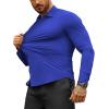 imageCOOFANDY Mens Muscle Fit Dress Shirts WrinkleFree Long Sleeve Casual Button Down ShirtsRoyal Blue