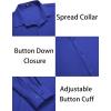 imageCOOFANDY Mens Muscle Fit Dress Shirts WrinkleFree Long Sleeve Casual Button Down ShirtsRoyal Blue