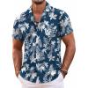 Dark Blue-white Floral