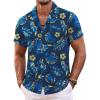 Deep Blue-yellow Floral