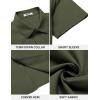 imageCOOFANDY Mens Casual Button Down Shirt Short Sleeve Wrinkle Free Dress Shirt Beach Summer Wedding ShirtArmy Green