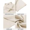 imageCOOFANDY Mens Casual Button Down Shirt Short Sleeve Wrinkle Free Dress Shirt Beach Summer Wedding ShirtBeige