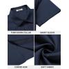 imageCOOFANDY Mens Casual Button Down Shirt Short Sleeve Wrinkle Free Dress Shirt Beach Summer Wedding ShirtDark Blue