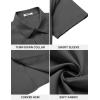 imageCOOFANDY Mens Casual Button Down Shirt Short Sleeve Wrinkle Free Dress Shirt Beach Summer Wedding ShirtDark Grey
