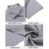 imageCOOFANDY Mens Casual Button Down Shirt Short Sleeve Wrinkle Free Dress Shirt Beach Summer Wedding ShirtLight Grey