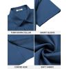 imageCOOFANDY Mens Casual Button Down Shirt Short Sleeve Wrinkle Free Dress Shirt Beach Summer Wedding ShirtNavy Blue