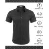 imageCOOFANDY Mens Wrinkle Free Dress Shirt Polka Dot Short Sleeve Button Down Business Casual ShirtsBlackpolka Dots