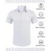 imageCOOFANDY Mens Wrinkle Free Dress Shirt Polka Dot Short Sleeve Button Down Business Casual ShirtsWhitepolka Dots