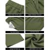imageCOOFANDY Mens Casual Linen Cotton Pants Elastic Waist Summer Beach Trousers Lightweight Yoga Vacation PantsArmy Green