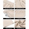 imageCOOFANDY Mens Casual Linen Cotton Pants Elastic Waist Summer Beach Trousers Lightweight Yoga Vacation PantsBeige