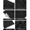 imageCOOFANDY Mens Casual Linen Cotton Pants Elastic Waist Summer Beach Trousers Lightweight Yoga Vacation PantsBlack