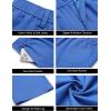 imageCOOFANDY Mens Casual Linen Cotton Pants Elastic Waist Summer Beach Trousers Lightweight Yoga Vacation PantsBlue