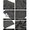 imageCOOFANDY Mens Casual Linen Cotton Pants Elastic Waist Summer Beach Trousers Lightweight Yoga Vacation PantsDeep Grey