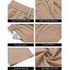 imageCOOFANDY Mens Casual Linen Cotton Pants Elastic Waist Summer Beach Trousers Lightweight Yoga Vacation PantsKhaki