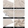 imageCOOFANDY Mens Casual Linen Cotton Pants Elastic Waist Summer Beach Trousers Lightweight Yoga Vacation PantsLight Khaki