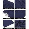 imageCOOFANDY Mens Casual Linen Cotton Pants Elastic Waist Summer Beach Trousers Lightweight Yoga Vacation PantsNavy Blue