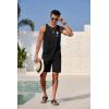 imageCOOFANDY Mens Graphic Tank Tops Summer Beach Sleeveless T Shirt Hawaiian Palm Tree Vacation Muscle Gym TankBlackcoconut