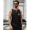 imageCOOFANDY Mens Graphic Tank Tops Summer Beach Sleeveless T Shirt Hawaiian Palm Tree Vacation Muscle Gym TankBlackcoconut