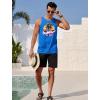 imageCOOFANDY Mens Graphic Tank Tops Summer Beach Sleeveless T Shirt Hawaiian Palm Tree Vacation Muscle Gym TankBluecoconut