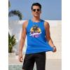 imageCOOFANDY Mens Graphic Tank Tops Summer Beach Sleeveless T Shirt Hawaiian Palm Tree Vacation Muscle Gym TankBluecoconut