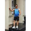 imageCOOFANDY Mens Graphic Tank Tops Summer Beach Sleeveless T Shirt Hawaiian Palm Tree Vacation Muscle Gym TankGrayblue